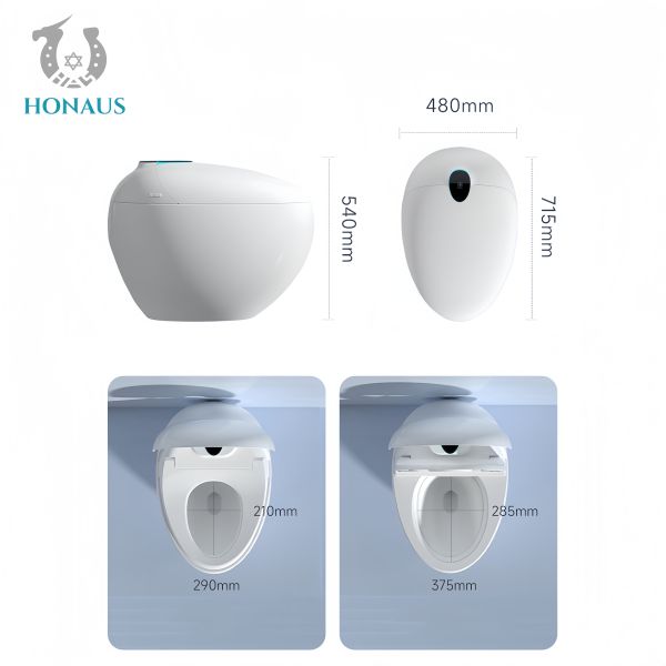High Tech Smart Intelligent Toilet Night High Quality Ceramic Egg Shape Multi Editions