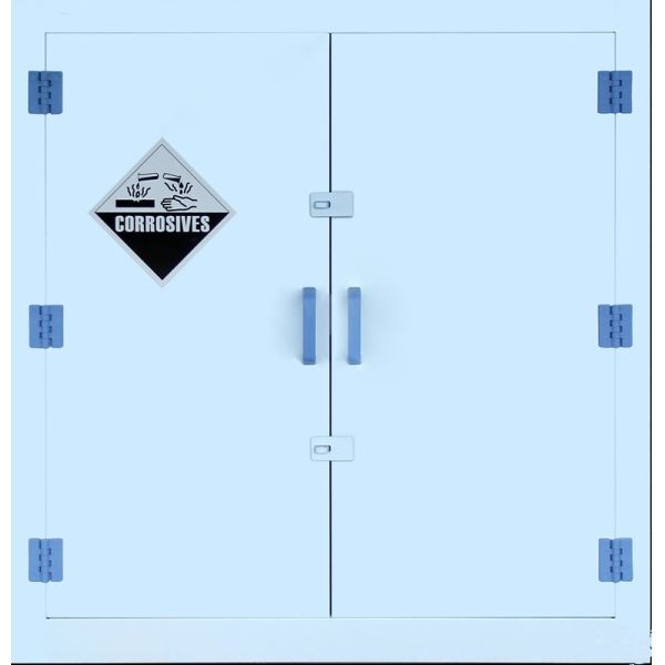 Meuble de rangement corrosif de doubles plastiques des portes pp pour 45 gallons