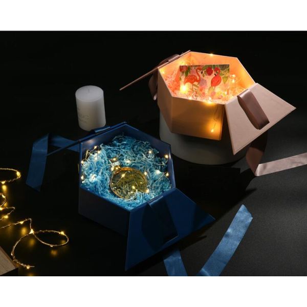 Customized Cardboard Craft Hexagon Gift Box For Cosmetic Perfume Packing