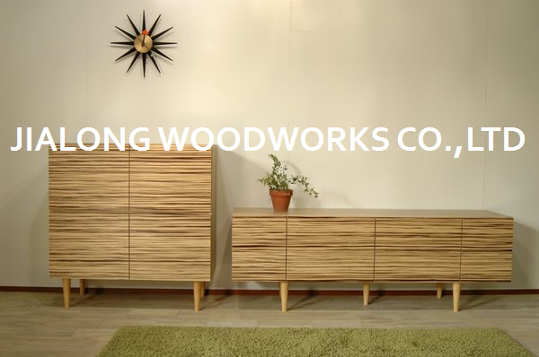 Thick Grain Natural Sliced Zebrano Quarter Cut Veneer Sheet For Decoration