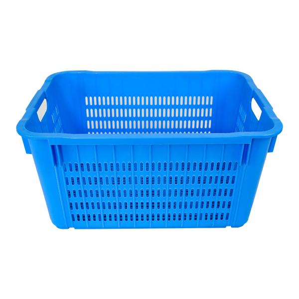 Mesh Style PP Vegetable Fruit Nestable Basket Plastic Turnover Crate with Customized Logo