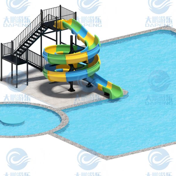 Commercial Fiberglass Water Slide Outdoor Playground Fiberglass Galvanized Steel Durable