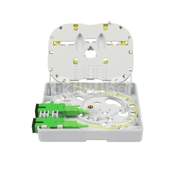 Стол плиты стены оптического волокна 2 портов установил лицевую плиту огнезамедлительное UL94V0 FTTH