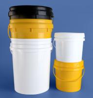 Seau en plastique rond chimique d'une capacité de 1 litre et d'impression par transfert thermique