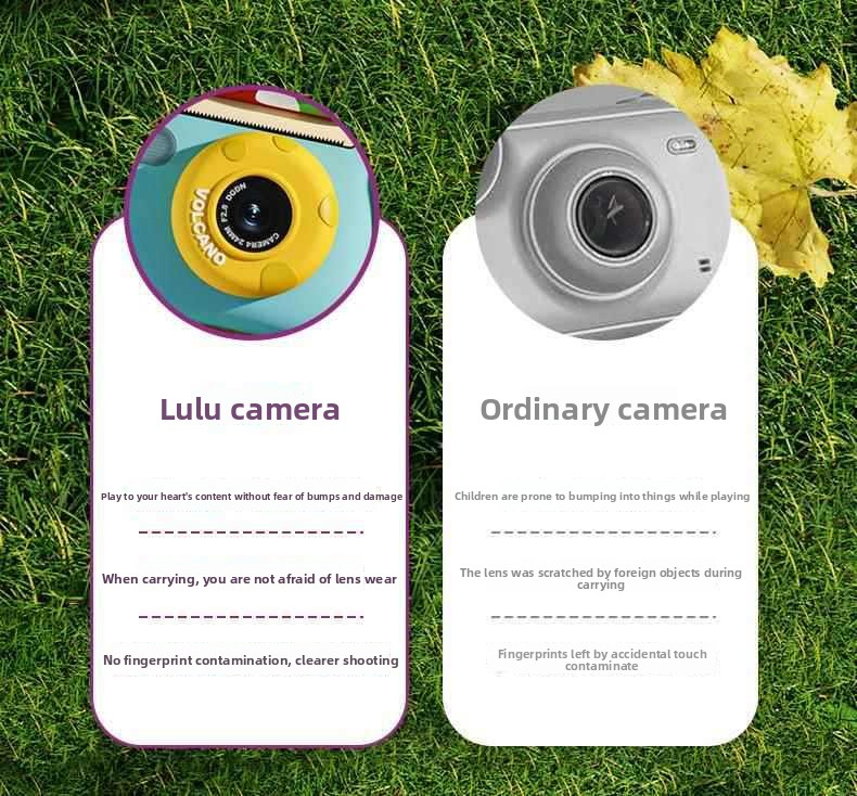 DLC  Multi-Function HD Dual Lens Kids Instant Digital Camera, Photo & Video , High-Definition Girl's Toy, Birthday Gift for Kids