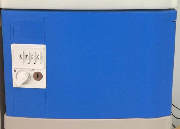 8 Tier Blue ABS Plastic Lockers Swimming Pool Lockers With Combination Lock