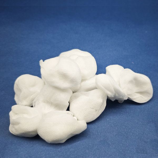 Free Sample 100% Cotton High Absorbent Medical Surgical Disposable Cotton Gauze Ball