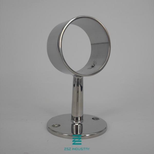 Staircase Handrail Brackets Mirror Polish For Flat Ground / Wall Mounting