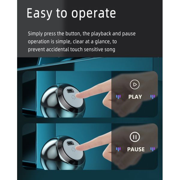 Mini Metal Style Portable Good Sound Bluetooth TWS Subwoofer Wireless Speaker Built-in Microphone for Easy Communication