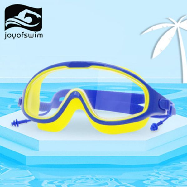 Sports Diving Children Swimming Goggles Large Frame Swimming Goggles With Surf Ear Plugs