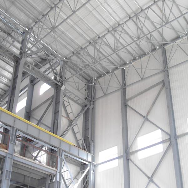 Galvanized Spray Coated Prefab Steel Workshop Custom Construction