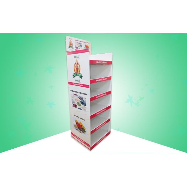 Крепкие выставочные витрины пола картона, полка 6 стоят вверх дисплей картона с поддерживая Адвокатурами