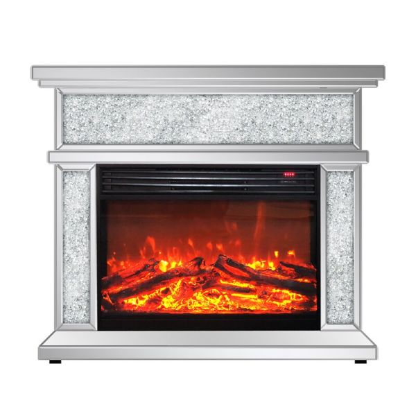 End Crystal Mirrored Fireplace Console Table Home Decor ODM