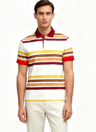Skin-Friendly Comfortable And Healthy Smooth Striped Knit Fabric For T-Shirt