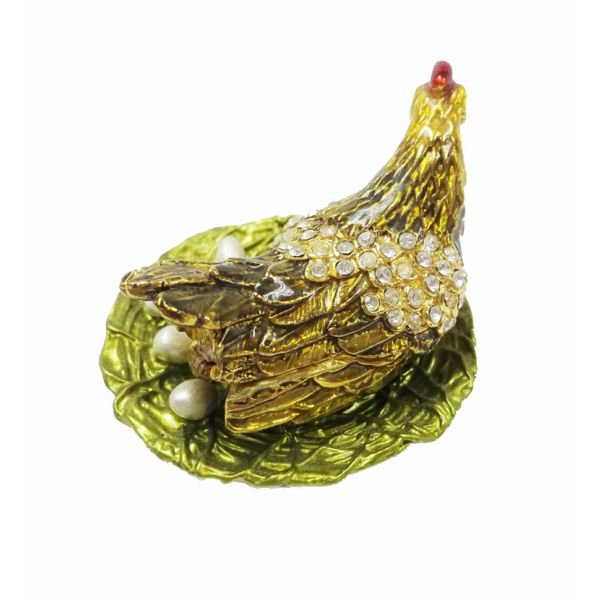 wholesale trinket box animal jewelry boxes hen animal jewelry box
