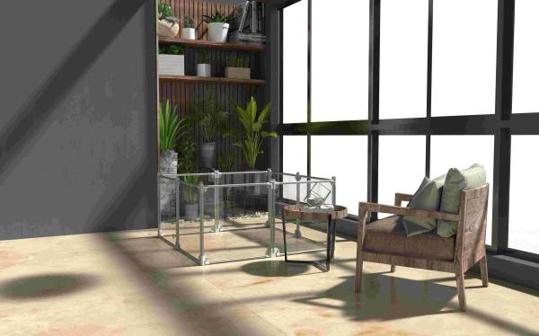 Fecho de metal dobrável para animais de estimação interior Playpen acrílico transparente para animais