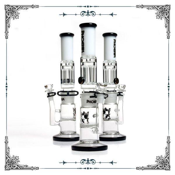 Freezable Coil Honeycomb Glass Water Pipe Reinforced 8 Arm Pillar Perc