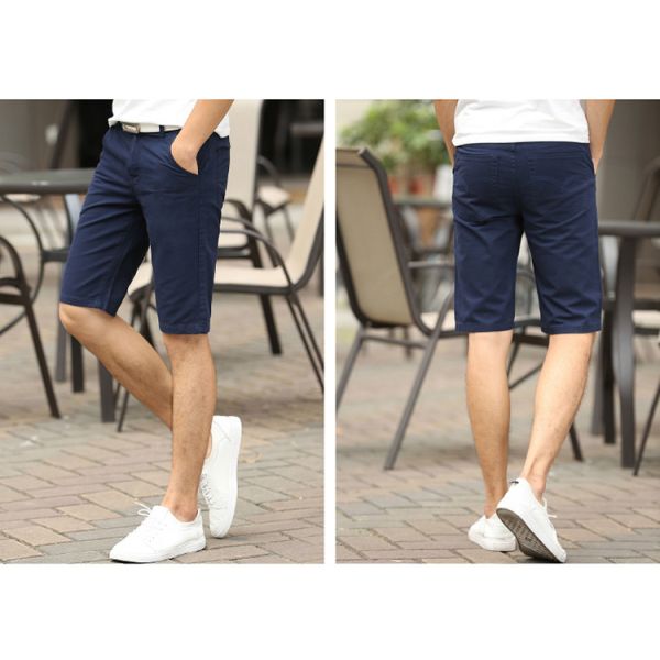 Polyester Fabric Loose Fit Men's Workout Shorts with Simple and Solid Color Design