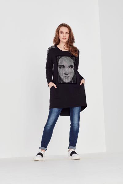 2020 Trendy Custom Womens Dresses With Sequin Print Long Sleeve Breathable