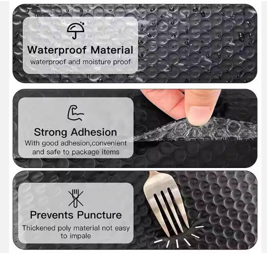 Waterproof Poly Bubble  Mailing  Bag  Shockproof  Customizable Size