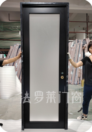 Smooth Swing Aluminium Frame Bathroom Door Space Saving Custom Color