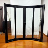 Black Modern Home Aluminium Sliding Glass Doors Security System Slimline Sliding Patio Doors