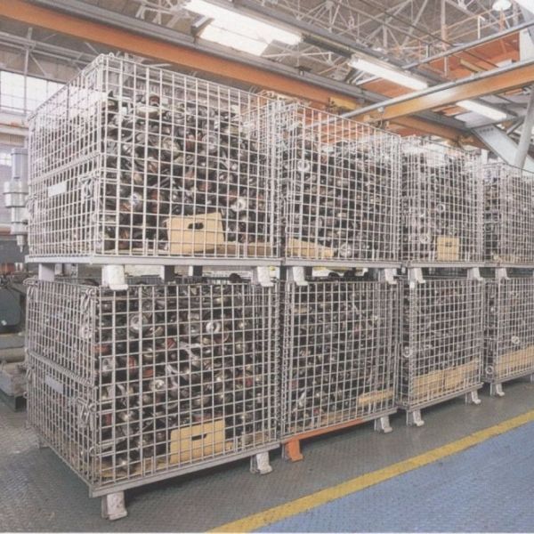 Pallet Forklift Storage HDG Stackable Wire Mesh Container