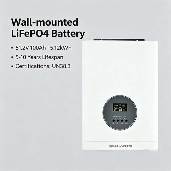 5.12kWh LiFePO4 Lithium Battery with 5kW Load Capacity and Long Cycle Life for Solar Storage Systems