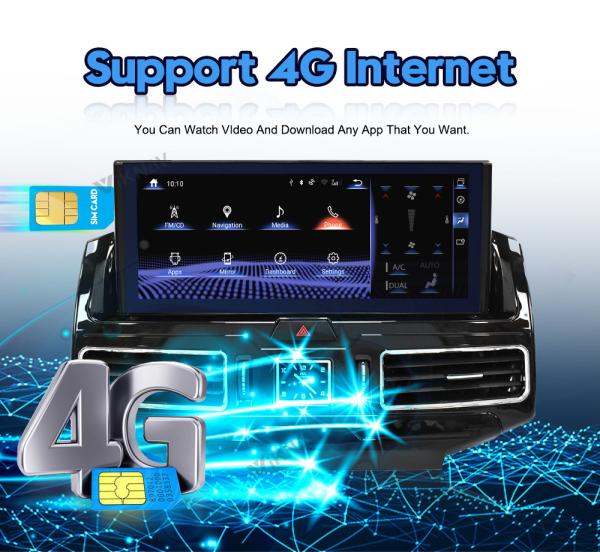 Android 10 128G Touch Screen Radio For Toyota Land Cruiser 200 LC200 2016-2020