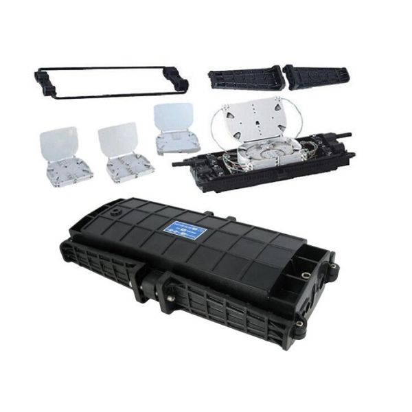 Соединяя распределительная коробка черноты закрытия кабельного сростка оптического волокна рукавов на открытом воздухе