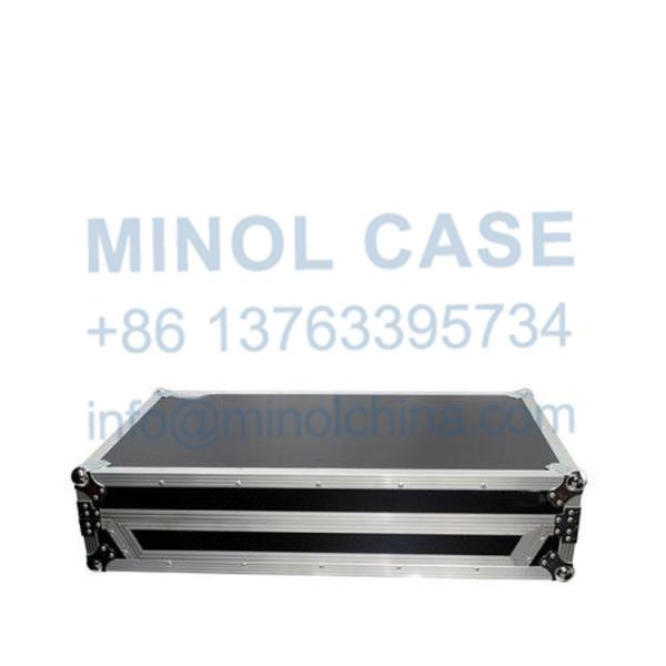Rolling Embroidery Printed logo DJ Flight Case With Glide Shelf