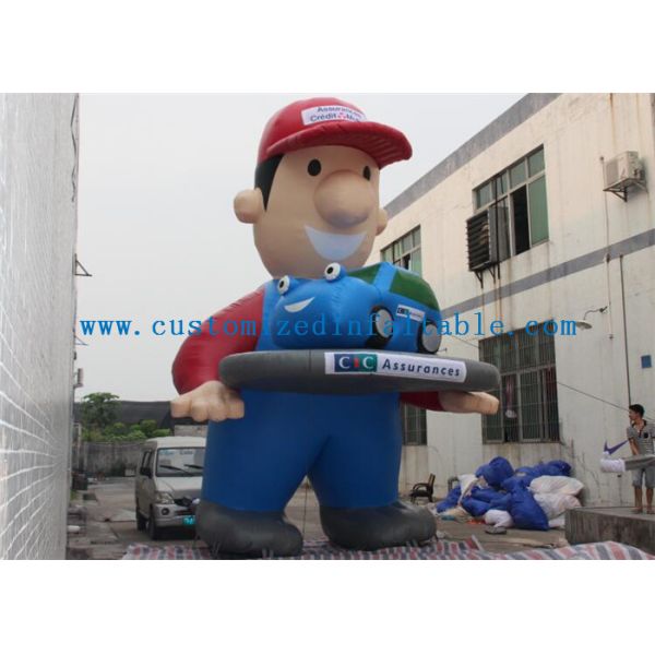 Giant Inflatable Cartoon Characters Air Big Boy 7m for Advertising Decoration