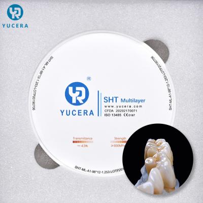 Material dental da zircônia alta Multilayer do Translucency de SHT