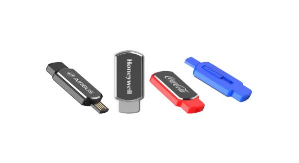 1GB - 512GB Crystal USB Stick Transferência de dados de alta velocidade com luz LED