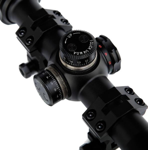 1/4 MOA Windage 4x Tactical Rifle Scope Elevation Adjustments