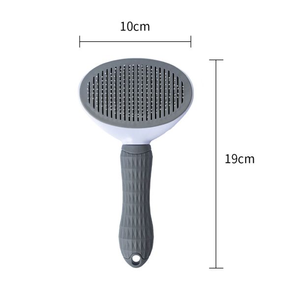 Blue Self Cleaning Dog Brush Dog Hair Deshedder With Massage Function