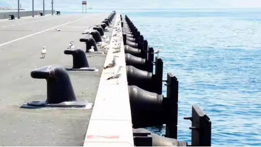 Marine Steel Equipment Deck Tee Harbor Chock Iron Casting Fixed Deck Port Cleat Wharf Mooring Bollard