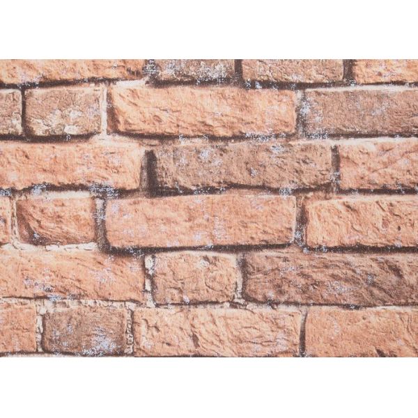 White and Red Brick Wallpaper for Walls / Non woven Brick Embossed Wallpaper ISO