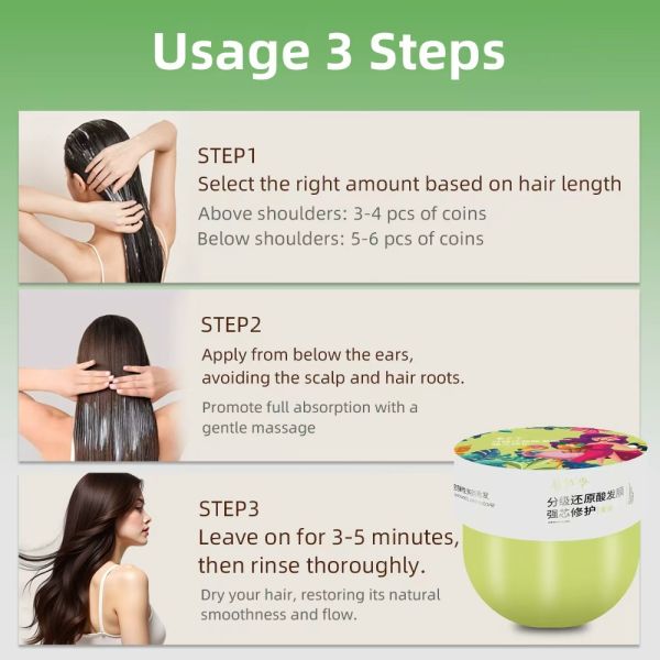 ZHISEJI OEM 500ml Hair Care Mask Acidic Nourishment Plant Aroma Anti Frizz Bulk for Salons