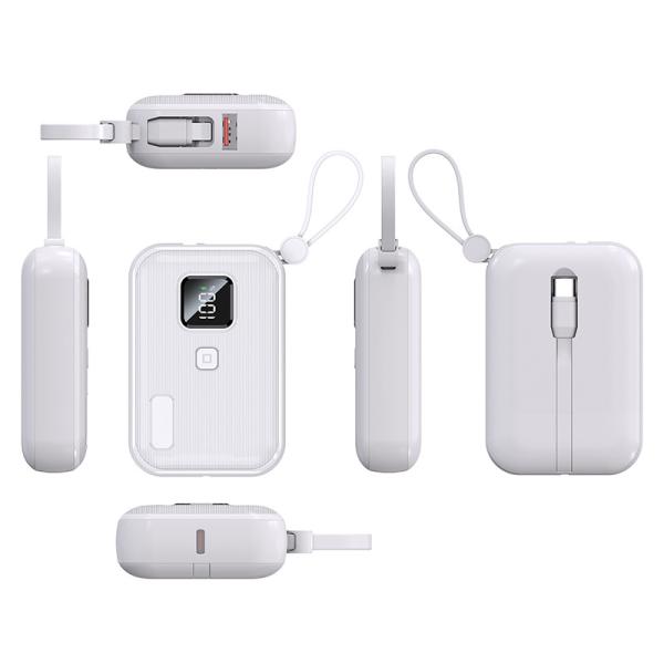 Mini Power Bank portátil 10000mAh 22,5W PD com PD22,5W de entrada e 21700 tipo de bateria