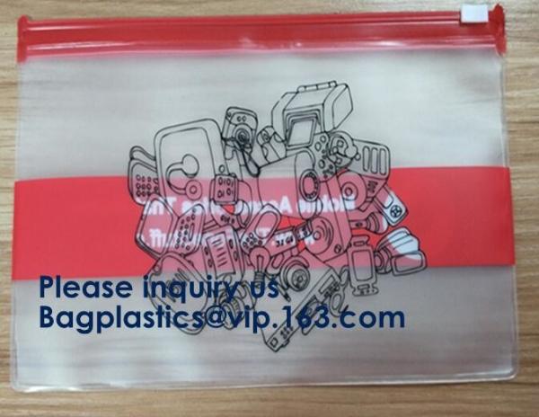 Biodergadable Customized Pvc Plastic Zipper Slider Bag Makeup Zipper Bag For Travel Slider Zipper Bag With Zipper