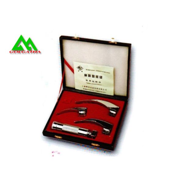Stainless Steel Anaesthetic Intubation Medical Laryngoscope Set Customized