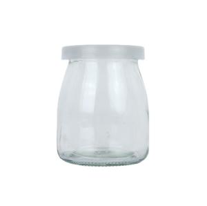 200ml Pudding Bottles Glass Yogurt Bottles With Plastic Lids