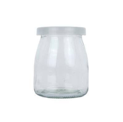 200ml Pudding Bottles Glass Yogurt Bottles With Plastic Lids