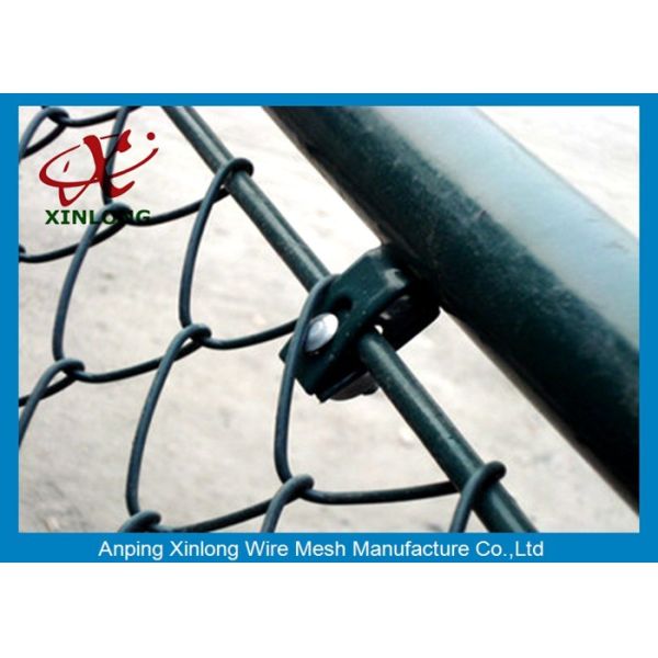 Link Fence Stable China Link Mesh Electric Galvanized And PVC Coated Dark Green