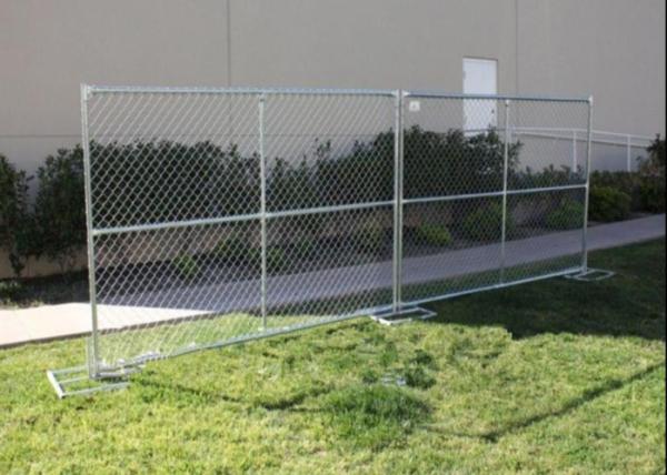 12ft Wide Temporary Fencing Panels , Steel 6ft Tall Chain Link Fence