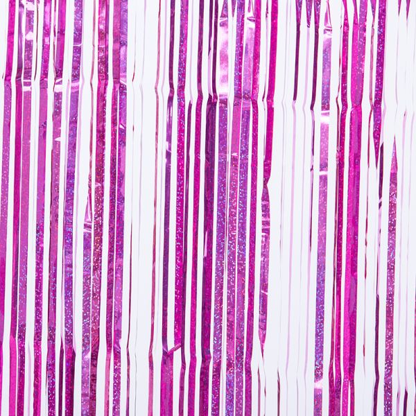 Водонепроницаемая ПЭТ настенная лазерная фольга занавес Фестивальное украшение Фиолетовая окраска занавес