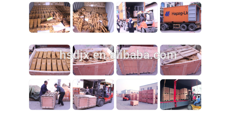 piezas de cubos de mini cargadores, dientes centrales de bloque único con tornillo 6Y6335