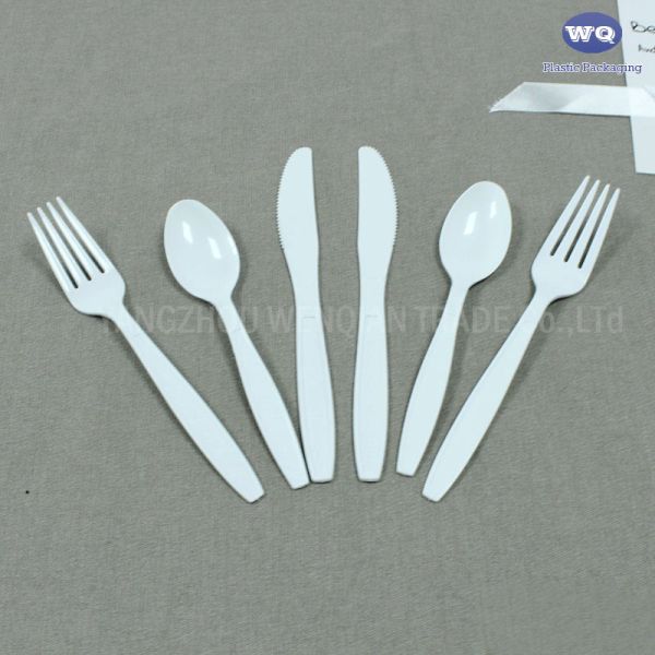 6inch Medium Weight White Disposable Plastic Cutlery Kits-Heavyweight Disposable Plastic Utensils Plastic Silverware