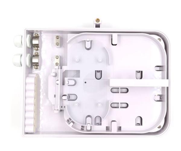 200mm X 215mm X 54mm Fiber Optic Termination Box For FTTx All Networks 2 Inlet Ports
